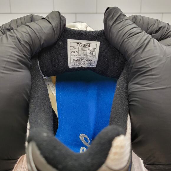 ASICS Men’s TQ8F4 Size 11 White Blue Athletic Running Training Sneakers Preowned - Picture 8 of 9